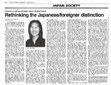 Research paper thumbnail of “Rethinking the Japanese/Foreigner Distinction.”