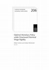 Research paper thumbnail of SverigeS rikSbank working paper SerieS 206 optimal Monetary policy under Downward nominal