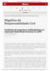 Research paper thumbnail of Incidentes de segurança multitudinários e a reparação fluida (fluid recovery) na LGPD