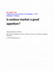 Research paper thumbnail of Is zealous market a good appetizer?