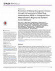 Research paper thumbnail of Prevention of Malaria Resurgence in Greece through the Association of Mass Drug Administration (MDA) to Immigrants from Malaria-Endemic Regions and Standard Control Measures