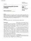 Research paper thumbnail of Futuring geography's pluralist pedagogy