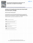 Research paper thumbnail of Analysis of eutrophication level and critical loads of Lac de Guiers, Senegal