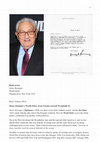 Research paper thumbnail of Respectful congratulations to Henry Kissinger on his 100th birthday today on May 27, 2023.