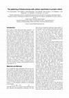 Research paper thumbnail of The pattering of biostructures with carbon nanoframe in protein ma-trix