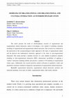 Research paper thumbnail of Modeling of Organizational and Organizational and Cultural Interaction: An Interdisciplinary Study