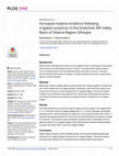 Research paper thumbnail of Increased malaria incidence following irrigation practices in the Endorheic Rift Valley Basin of Sidama Region, Ethiopia