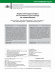 Research paper thumbnail of Exploración laparoscópica de vías biliares para manejo de coledocolitiasis