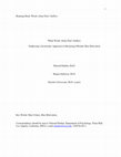 Research paper thumbnail of 1 Running Head: Words Alone Don’t Suffice When Words Alone Don’t Suffice: Employing a Systematic Approach in Measuring Offender Bias Motivation