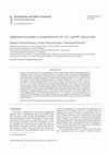 Research paper thumbnail of Application of erionite as an adsorbent for Cd2+, Cu2+, and Pb2+ ions in water