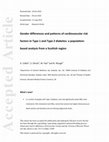 Research paper thumbnail of Gender differences and patterns of cardiovascular risk factors in Type 1 and Type 2 diabetes: a population-based analysis from a Scottish region