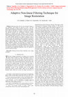 Research paper thumbnail of Adaptive Non-linear Filtering Technique for Image Restoration