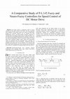 Research paper thumbnail of A Comparative Study Of P-I, I-P, Fuzzy And Neuro-Fuzzy Controllers For Speed Control Of Dc Motor Drive