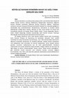 Research paper thumbnail of BÜYÜK ALİ HAYDAR EFENDİNİN HAYATI VE USÛL-İ FIKIH DERSLERİ ADLI ESERİ