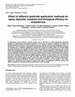 Research paper thumbnail of Effect of different pesticide application methods on spray deposits, residues and biological efficacy on strawberries