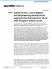 Research paper thumbnail of Tubule-U-Net: a novel dataset and deep learning-based tubule segmentation framework in whole slide images of breast cancer