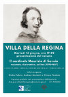 Research paper thumbnail of Présentation du livre "Il Cardinale. Maurizio di Savoia, mecenate, diplomatico e politico (1593-1657"), éd. Jorge Morales, Cristina Santarelli et Franca Varallo, Rome, Carocci, 2023, Villa della Regina (autrefois Vigne du cardinal), Turin, 13 juin 2023, 17h-18h30