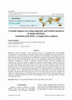 Research paper thumbnail of Variable impacts on young migrants and related measures in Spain and Italy.  Andalusia and Sicily: a comparative analysis.