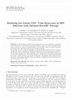 Research paper thumbnail of Reducing the Latent CD4+Cells Reservoirs in HIV Infection with Optimal HAART Therapy