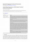 Research paper thumbnail of Verbal Phatic Expressions in EFL Student Teachers' Classroom Interactions