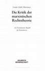 Research paper thumbnail of Die Kritik der marxistischen Rechtstheorie. Zu Paschukanis' Begriff der Rechtsform