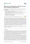 Research paper thumbnail of Agritourism and Sustainability: What We Can Learn from a Systematic Literature Review