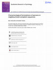 Research paper thumbnail of Characterological formulations of persons in neighbourhood complaint sequences