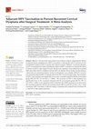 Research paper thumbnail of Adjuvant HPV Vaccination to Prevent Recurrent Cervical Dysplasia after Surgical Treatment: A Meta-Analysis