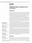 Research paper thumbnail of Behavioral Finance: Advances in the Last Decade