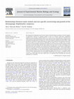 Research paper thumbnail of Relationships between water motion and size-specific survivorship and growth of the demosponge Amphimedon compressa