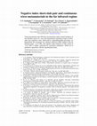 Research paper thumbnail of Negative index short-slab pair and continuous wires metamaterials in the far infrared regime