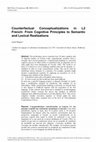 Research paper thumbnail of Counterfactual Conceptualizations in L2 French: From Cognitive Principles to Semantic and Lexical Realizations