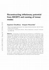 Research paper thumbnail of Reconstructing inflationary potential from BICEP2 and running of tensor modes