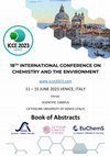 Research paper thumbnail of M. Baldan, A. Martignon, S. Eupani, P. Da Col, D. Manzini, G. Pojana, The ARMID@Venezia: a Project Post-Acqua Granda, in: 18th International Conference on Chemistry and the Environment (Venice, 11-15 June 2023), Ca’ Foscari University of Venice and European Chemical Society, Venice 2023, p. 528.