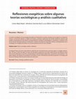 Research paper thumbnail of Reflexiones exegéticas sobre algunas teorías sociológicas y análisis cualitativo