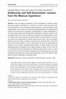 Research paper thumbnail of (In)Security and Self-Government: Lessons from the Mexican Experience