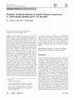 Research paper thumbnail of Dynamics of mineral nutrients in tomato (Solanum lycopersicum L.) fruits during ripening: part I—on the plant