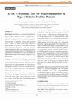 Research paper thumbnail of APTT: A screening test for hypercoagulability in type 2 diabetes mellitus patients