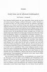 Research paper thumbnail of "Rudolf Steiner und die hellsehende Einbildungskraft." Translation of: "Rudolf Steiner and the Clairvoyant Imagination" by Wouter J. Hanegraaff"