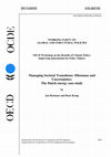 Research paper thumbnail of WORKING PARTY ON GLOBAL AND STRUCTURAL POLICIES OECD Workshop on the Benefits of Climate Policy: Improving Information for Policy Makers Managing Societal Transitions: Dilemmas and Uncertainties: The Dutch energy case-study