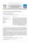 Research paper thumbnail of The dual challenge of sustainability transitions