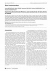 Research paper thumbnail of Improving the technical efficiency and productivity of dairy farms in Greece