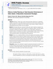 Research paper thumbnail of Effects of initial planning on task execution performance of older adults: A naturalistic assessment paradigm