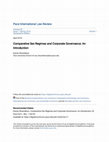 Research paper thumbnail of Comparative Sex Regimes and Corporate Governance: An Introduction