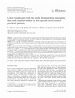 Research paper thumbnail of Lower weight gain with the orally disintegrating olanzapine than with standard tablets in first-episode never treated psychotic patients