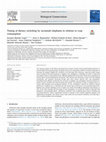 Research paper thumbnail of Timing of dietary switching by savannah elephants in relation to crop consumption