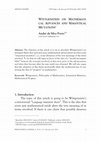 Research paper thumbnail of WITTGENSTEIN ON MATHEMATICAL ADVANCES AND SEMANTICAL MUTATIONS