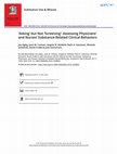 Research paper thumbnail of Asking' but Not 'Screening': Assessing Physicians' and Nurses' Substance-Related Clinical Behaviors