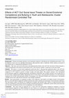 Research paper thumbnail of Effects of ACT Out! Social Issue Theater on Social-Emotional Competence and Bullying in Youth and Adolescents: Cluster Randomized Controlled Trial