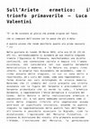 Research paper thumbnail of Sull’Ariete ermetico: il trionfo primaverile – Luca Valentini